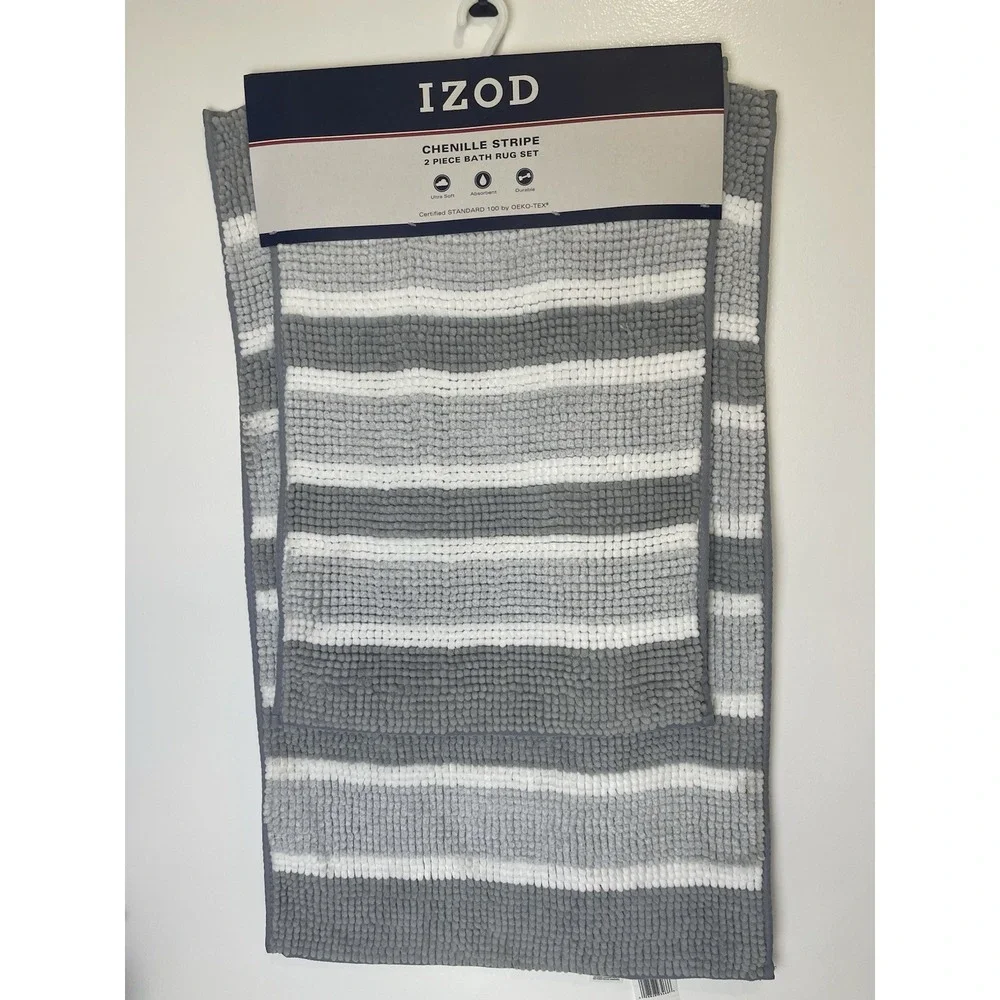IZOD 2-PC Gray Bath Rug Set